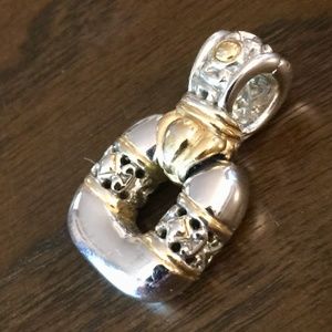 John Medeiros Two Tone Pendant with Hinged Clasp